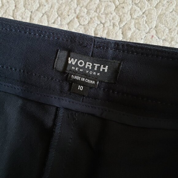 New Worth New York Pants Women's 10 Navy - Picture 3 of 5